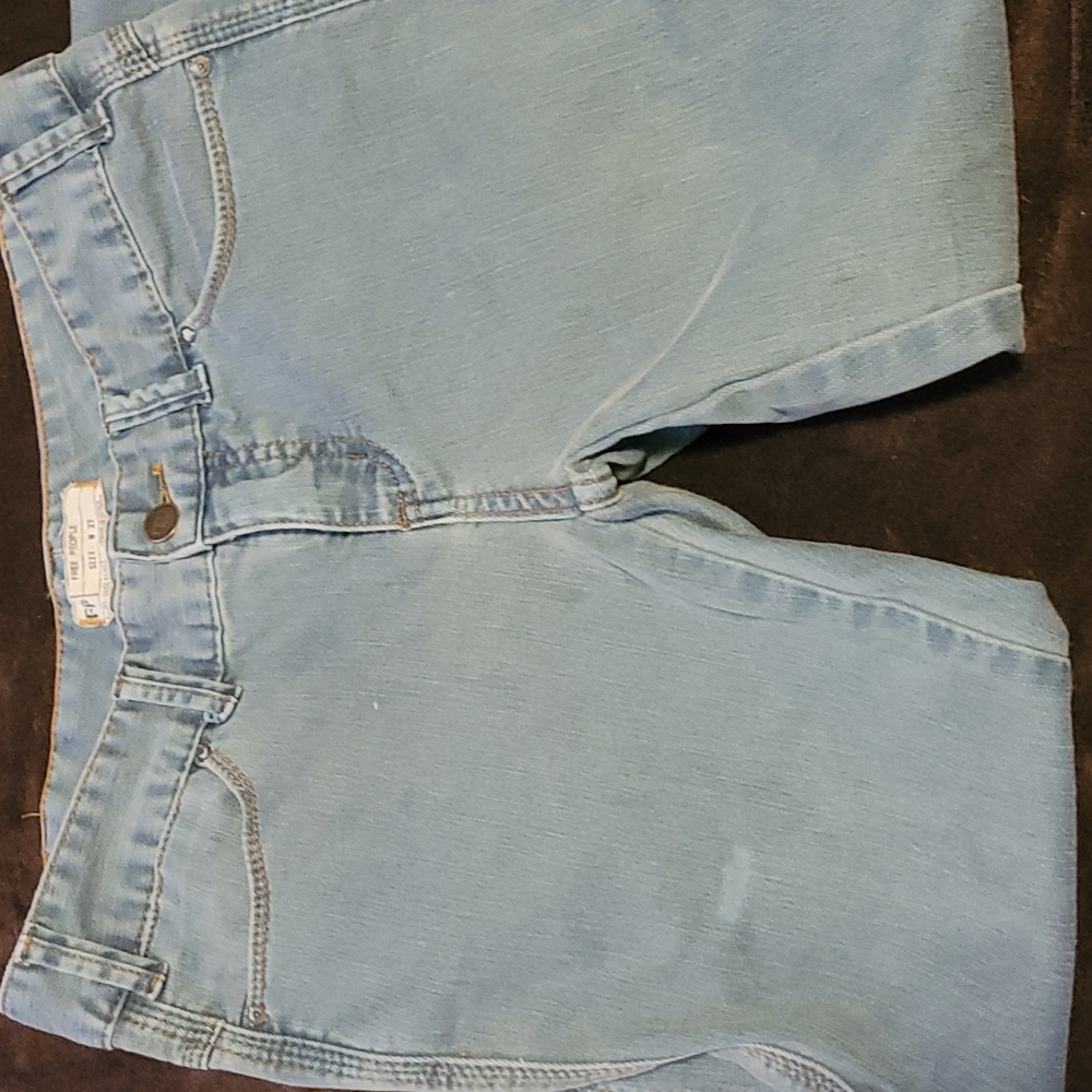 Green-blue free people jeans